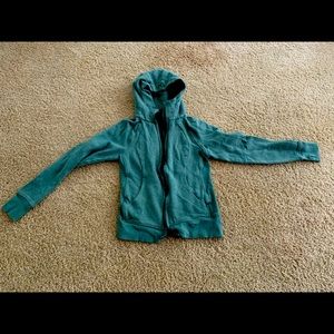 Green Lululemon Scuba zip hoodie
